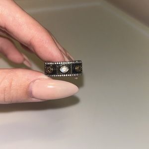 TAT2 DESIGNS, VINTAGE Silver Bela Oval Ring, Oval Rings, Coin Band, size 8/9